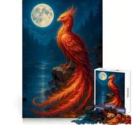 Phoenix Under The Moonlight 1000 Piece Jigsaw Puzzles for Teenagers Jigsaw Think Game Calm Mind Quality Edge (50x75cm)