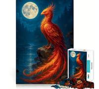 Phoenix Under The Moonlight Jigsaw Puzzle 1000 Piece for Teenagers Strengthen Recall Calm Relax Quality Edge Perfect Present (38x26cm)