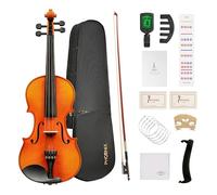 PHOENIX Violin 4/4 Full Size Fiddle Set, Acoustic Violins Bundle Kit for Beginners,Solidwood Hand Made Violin Starter Kit with Bow, Rosin, Shoulder Rest, Tuner, Extra Strings