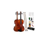 PHOENIX Violin 4/4 Full Size Set Fiddle Solid Wood for professional Beginners Adults Kid with Ironwood Octagonal Bow & Rosewood Bow Extra strings & B