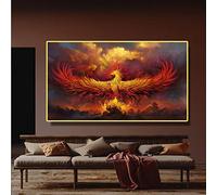 Phoenix Wall Art Canvas Paintings Bird Phoenix Picture Animal Chinese Phoenix HD Canvas Prints for Living Room Decorative 70x140cm frameless