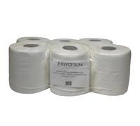 Phoenix - White Centrefeed Paper Tissue Rolls - Embossed Pattern Hand Towel - for Home Office Warehouse Bathroom Garage Kitchen, Wipe Away - Wall Mounted Lockable Rolls - UK Seller - 2-Ply (Pack of 6)