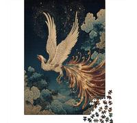 Phoenix, with A Long Tail, Flies Across The Night SkyJigsaw Puzzles 1000 Pieces for Adults Puzzle Educational Games
