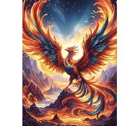 Phoenix with Fiery Wings 500 Piece Jigsaw Puzzle for Adults Wildlife Pet Jigsaw Family Road Trip Activity Vibrant Whimsical Design Great Gift for Travelers 500 PCS