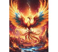 Phoenix with Fiery Wings 500 Piece Pack Classic Jigsaw Puzzle Wildlife Plant Couple Puzzle Partners Ultra Difficult Wall Decor Easter New Year Paperboard Material 500 PCS