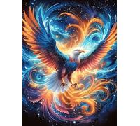Phoenix with Fiery Wings Under The Sun 1000 Pcs Jigsaw Puzzles Wildlife Pet Cute Puzzles for Adults Teens Fun Family Game Team Building Stress Reducing Autumn Gift Durable Recycled Material 1000 PCS