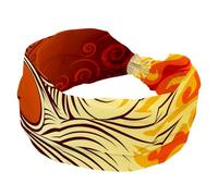 Phoenix with Fire Soft Wide Headband, Headbands for Women Girls, Stretchy Knotted Headwraps, Fashion Sports Hairdband for Workout Yoga, Gym, Running