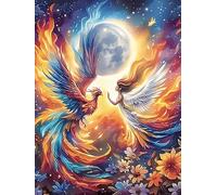 Phoenix with Moon Halo 1000 Piece Jigsaw Puzzle for Adults Wildlife Plant Jigsaw Family Camping Activity Vibrant Whimsical Design Great Gift for Outdoor Lovers 1000 PCS