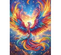 Phoenix with Rainbow Feathers 1000 Piece Jigsaw Puzzle Pack Wildlife Plant Teens Beginners Cognitive Development Puzzle Fans Group Play Anniversary Recycled Cardboard 1000 PCS