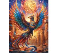 Phoenix with Rainbow Feathers 500 Piece Jigsaw Puzzle for Adults Teens Wildlife Pet Gaming Break Activity Mental Reset Colourful Design Great Gift for Gamers 500 PCS