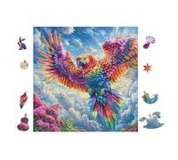 Phoenix with Rainbow Wings 100 Pc Classic Jigsaw Puzzle Puzzle for Adults Hard Challenging Hobby Home Decor Poster High-grade Rigid Cardboard 28x28cm