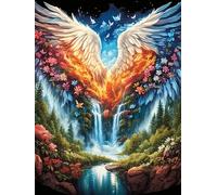 Phoenix with Rainbow Wings in A Magical Forest 1000 Piece Jigsaw Puzzle for All Ages Wildlife Pet Jigsaw Neighborhood Get Together Family Game Whimsical Design for Any Event 1000 PCS
