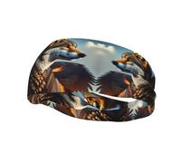 Phoenix Wolf and Eagle Fashionable Colorful Sports Headband - Breathable, Stretchable, Lightweight, Unisex, Soft