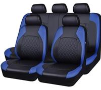 PHOENIX95 Car Seat Cover for Nissan Navara 2018 2019 2020 2021 2022 2023 2024, Leather Front Back Full Surround Protectors Pad Breathable Waterproof, Car Seat Covers, Car Accessories,Blue