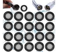 PhoenixDN 20pcs Stainless Steel & Silicone O Ring Washer, Sealing, 40 Mesh, Shower Head Gasket, Hose Gasket, Filter, Pipe Valve Top Connector, Strainer