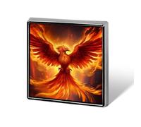 Phoenixes Bird Fire Frame Custom Lapel Pins Square Brooch Tie Suit Dress Accessories for Men Women Wedding Birthday