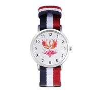 Phoenixes Rising Lotuses Automatic Watch Nylon Strap Wrist Watch