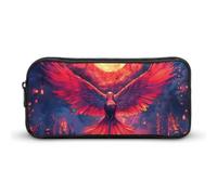 Phoenixs Burning Doomsday Sun Simple Pencil Case Big Capacity Pouch Box Travel Makeup Bag
