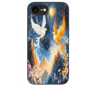 Phoenixs Flame Bird Flying to The Sky Phone Case Glass Phone Cover Protective Shell Compatible with iPhone 16/Pro/Pro Max/Plus/E