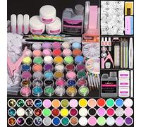 Phoenixy Acrylic Nail Kit, Full Set for Beginners Professional 42 in 1 Acrylics Powder with Nail Art DIY Manicure Tool Acrylic Nail Set Starter Gifts Kit Sets for Women