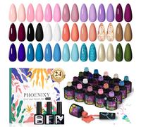 Phoenixy Gel Nail Polish Set, 21 Colours Gel Nail Polish with Glossy Matte Base Top Coat Purple Blue Soak Off Nail Polish Sets Gifts for Women