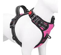 PHOEPET No Pull Dog Harness Adjustable Dog Vest Harness for Daily Walking with Buckle at Neck and Reflective Strips, Control Handle for Small，Medium and Large Dogs(Pink,S)