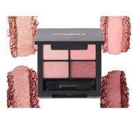 PHOERA 4-in-1 Ultimate Shadow Palette - 4 Romantic Nude Shades - Metallic Pink, Blush, Salmon & Berry Mauv - for Highlight, Contour, Shade & Line - Quad Eyeshadow (Blushed Nude)
