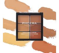 Phoera Cream Concealer Corrector Contour Palette, Medium to Full Coverage, Conceal Dark Circles, Blemishes, Moles, Tattoos, Acne Scars, Colour Correcting (DEEP, ONE SIZE)