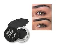 PHOERA Eyebrow Pomade Waterproof 24 Hours Long Lasting Sweat Resistant Brow 6 Colours Cream Gel (06 Jet Black)
