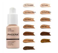 Phoera Flawless Matte Liquid Foundation - Full Coverage Oil-Free Makeup - 30ml - 106 WARM SUN