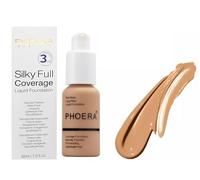 PHOERA Full Coverage Foundation Soft Matte Liquid | Oil Control, Waterproof, Long Lasting | Concealer & Flawless Makeup for Oily, Acne-Prone, Sensitive Skin | Vegan & Cruelty-Free (SAND)