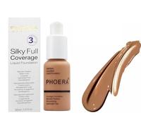 PHOERA Full Coverage Foundation Soft Matte Liquid | Oil Control, Waterproof, Long Lasting | Concealer & Flawless Makeup for Oily, Acne-Prone, Sensitive Skin | Vegan & Cruelty-Free (HONEY)
