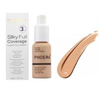 PHOERA Full Coverage Foundation Soft Matte Liquid | Oil Control, Waterproof, Long Lasting | Concealer & Flawless Makeup for Oily, Acne-Prone, Sensitive Skin | Vegan & Cruelty-Free (BUFF BEIGE)