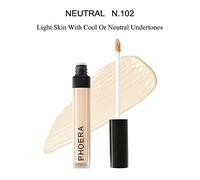 AQUAPURITY PHOERA Liquid Concealer Full Coverage Makeup Face Moisturizer Foundation Conceal Under Eye Dark Circles Cruelty Free (102 - Neutral)
