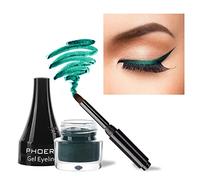PHOERA GEL EYELINER LONG LASTING WATERPROOF SMUDGE PROOF 24H MAKEUP 10 SHADE UK (207 GREEN)