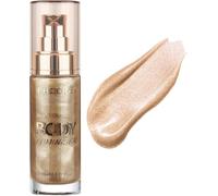 PHOERA High Gloss Waterproof Body Luminizer Glitter Face Shimmer Moisturizer Lotion Tan Cream Foundation Makeup Bronzer AQUAPURITY - 101 Rose Gold