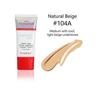 Phoera Liquid Full Coverage Foundation Soft Matte Waterproof Makeup - 104A# Natural Beige
