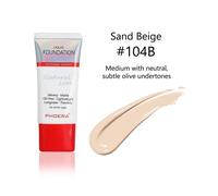 Phoera Liquid Full Coverage Foundation Soft Matte Waterproof Makeup - 104B# Sand Beige