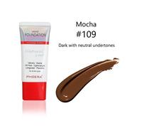Phoera Liquid Full Coverage Foundation Soft Matte Waterproof Makeup - 109# Mocha