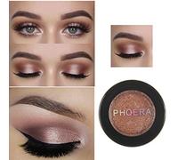 PHOERA Super Vibrant Ultra-Metallic Eyeshadow Long Lasting Waterproof Shimmer High Pigment Glitter Eye Shadow Palette Cosmetic Makeup AQUAPURITY - (104 NICOLE)