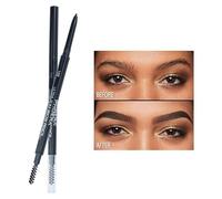 PHOERA Ultra Slim Eyebrow Liner Pencil With Brow Brush AQUAPURITY Fill & Sculpt Eyebrow Definer Natural Looking Brows Long Lasting (105 BLACK)