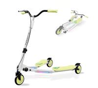 PHOEROS Upgraded Swing Wiggle Scooter, 3 Wheels Drifiting Kick Scooter for Kids Ages 6-12,Teens & Adults, Youth Swing Scooter with LED Light /3 Height Adjustable/Foldable Best Gift for Kids/Youth.