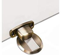 PHOEWON Strong Magnetic Door Stopper Metal Door Stop Heavy Duty Door Catch with 3M Self Adhesive Conceal Screws Floor Mounted, 2pcs,Bronze