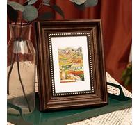 phoframe 6/7/8/10 Inch Classic Vintage Picture Frame Wall Family Photo Frames Decor Wedding Room Desktop Resin Photo Frame picture frames(Coffee,10 inch-20.3x25.3cm)