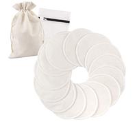 PHOGARY 14 PCS Washable Nursing Pads, Reusable Organic Bamboo Breast Pads with Laundry Bag and Storage Bag - Soft, Absorbent, Hypoallergenic, Eco Pads for Breastfeeding