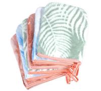 PHOGARY 6 Pack Face Cloth Wash Mitt, Super Absorbent & Soft Face Body Coral Fleece Microfibre Washcloths, Facial Mitts with Hanging Loop,21x15cm,Tie-Dye