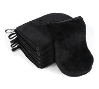 PHOGARY 6 Pack Microfiber Flannel Wash Mitts Face Body Washcloth, Super Absorbent Face Cloths Mitt Gloves, Bath Spa Cloth, Reusable Makeup Remover Wash Gloves, Black Towel Bath Mitt