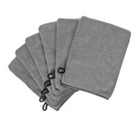 PHOGARY 6PCS Microfibre Face & Body Wash Mitts, Lightweight Absorbent Soft Wash Cloth, Makeup Remover Mitt, Bath SPA Washcloth,21×15cm,Grey