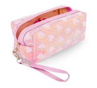PHOGARY Large Pencil Case for Girls, Sequin Bag Makeup Bags, Heart Pattern