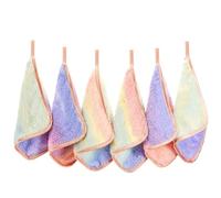 PHOGARY Microfibre Face Cloth, Reusable Makeup Remover Cloth Cleansing Cloths for Face, Microfibre Soft Facecloths Makeup Cleanser Towel, Flannel Face Cloth Pack 6- Washable (8 x 8in, Rainbow)